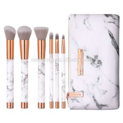 Yuanmei 6pcs Marble Tattoo Makeup Brush PU Portable Marble brush Bag