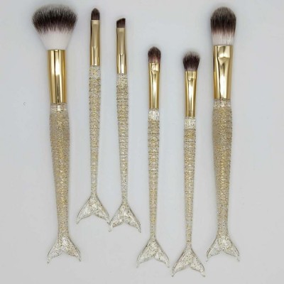 MSQ New Design Mermaid makeup brush set custom label foundation brush